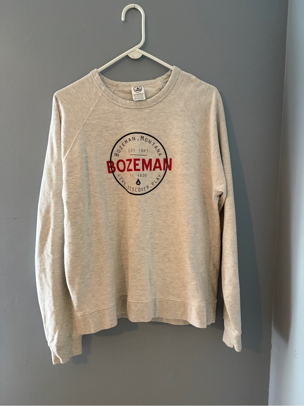 Bozeman Logo Crewneck Sweatshirt - Light Heather Gray